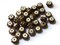 30 12mm x 8mm Brown Pumpkin Beads Fluted Rondelle Plastic Beads